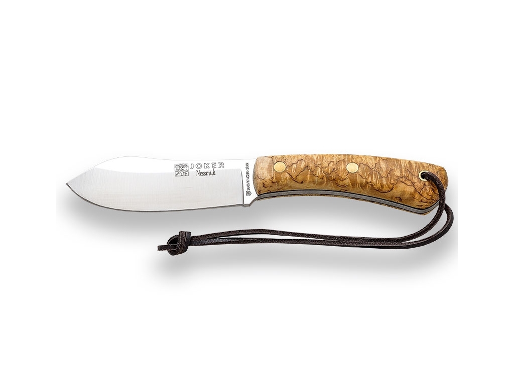 JOKER NESSMUK BUSHCRAFT KNIFE, CURLY BIRCH HANDLE