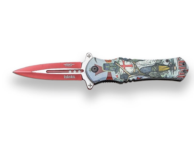 COUTEAU PLIANT JKR681 MANCHE DÉCORÉE...