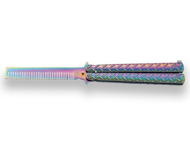 HAIR COMB BUTTERLFY KNIFE SIMULATION