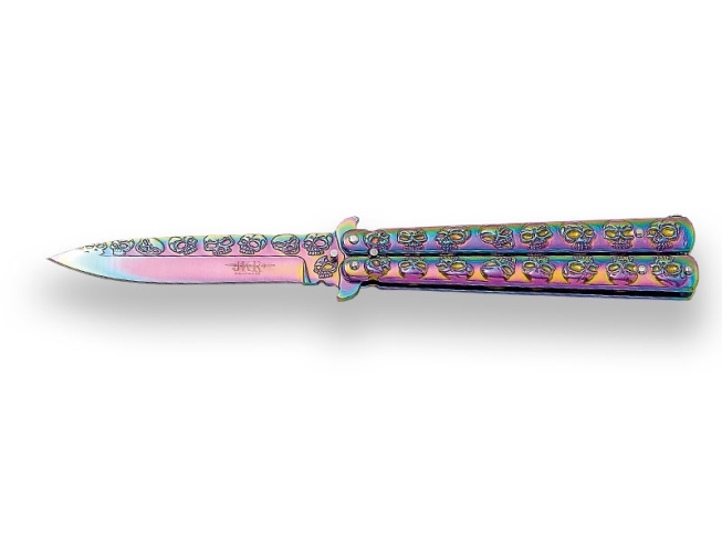 NAVAJA ABANICO JKR MANGO DECORADO DE...