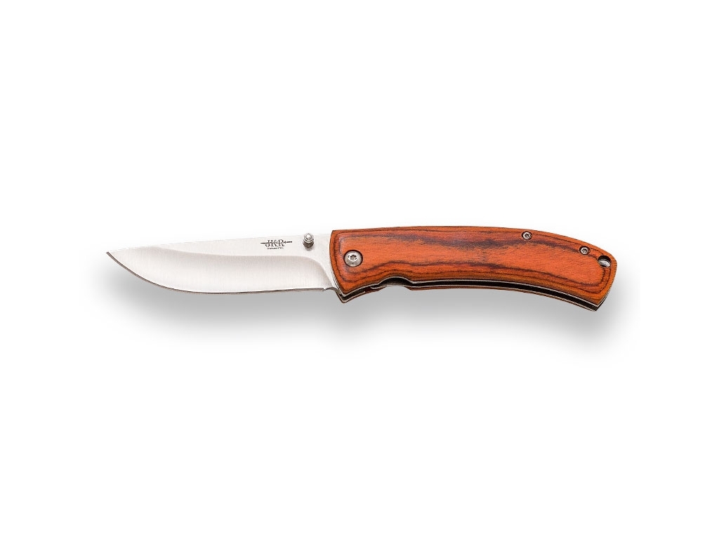 JKR SPORTING FOLDING KNIFE WOODEN HANDLE