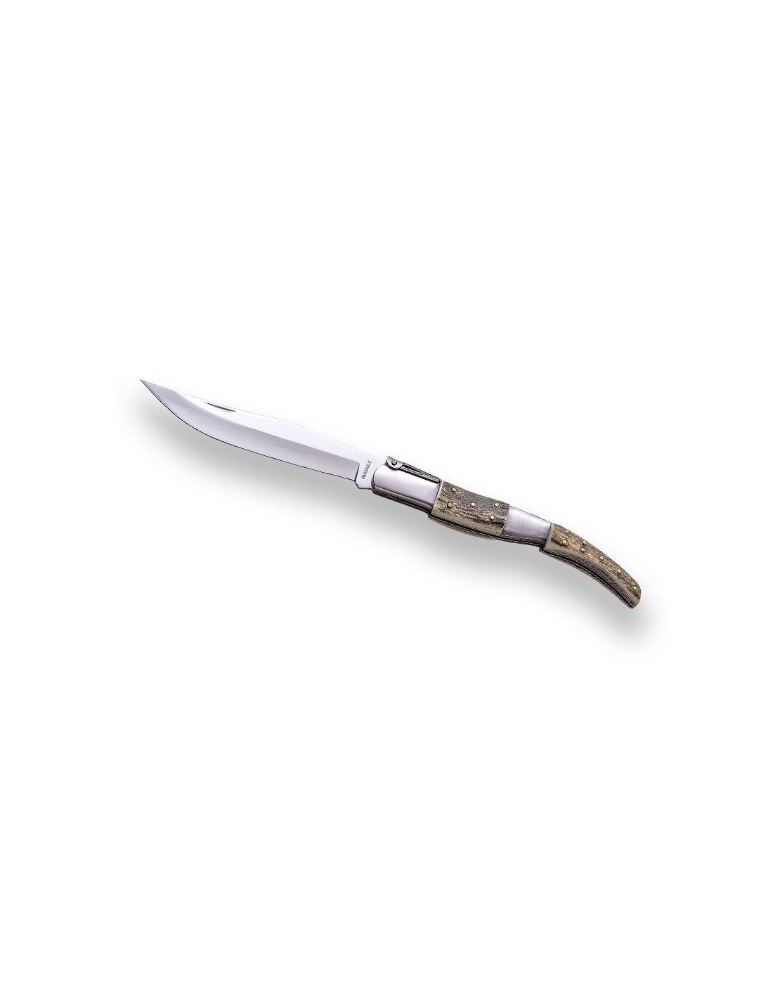 ARABIC RATCHET FOLDING KNIFE DEER HANDLE BLADE 10 CM