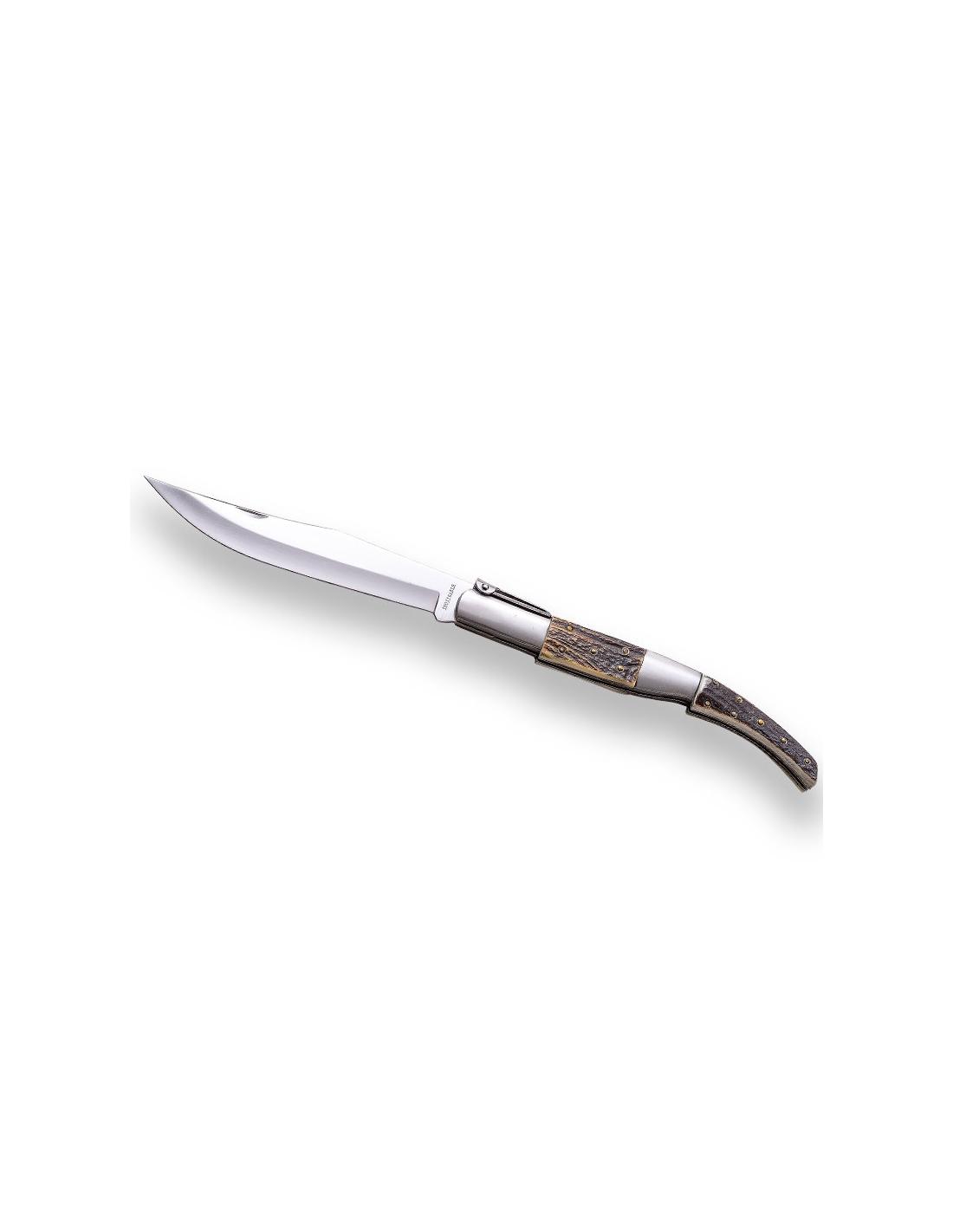 ARABIC RATCHET FOLDING KNIFE DEER HANDLE BLADE 10 CM