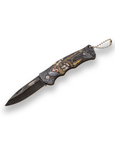 ABS HANDLE KNIFE PIRATE SKULL IMAGE...