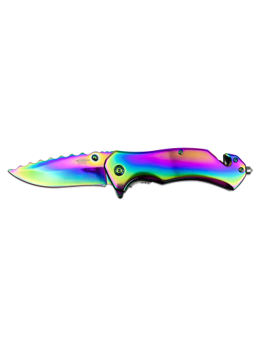 RAINBOW TACTICAL POCKET KNIFE BLADE...