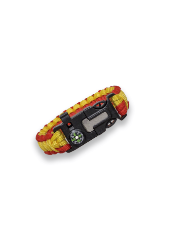 BRAZALETE ESPAÑA CON BRUJULA Y PEDERNAL