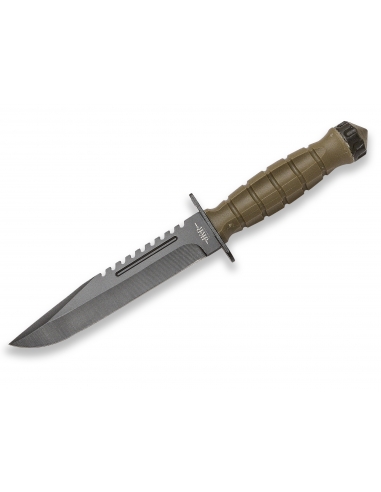 COUTEAU MILITAIRE VERT AVEC ÉTUI ABS...