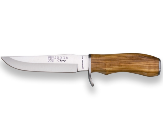 CUCHILLO DE CAZA CON PUÑO DE OLIVO Y...