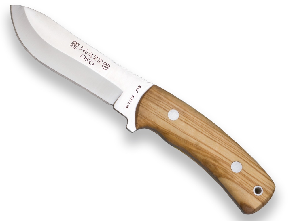 Premium Damascus EDC Skinning Knife | Olive Wood Handle main image 1