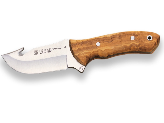 OLIVE WOOD HANDLE, GUT HOOK 10 CM...