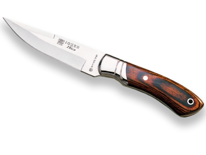 HUNTING KNIFE WITH RED WOOD...