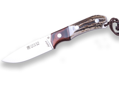 STAG HORN HANDLE, RED WOOD...