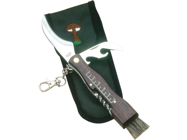 NAVAJA PARA SETAS CON SACACORCHO HOJA...
