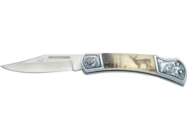 ZAMAK HANDLE DECORATED DEER MOTIVE 8...