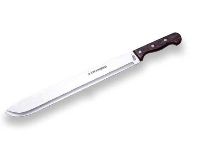 MACHETE WITH WOOD HANDLE AND BLADE...