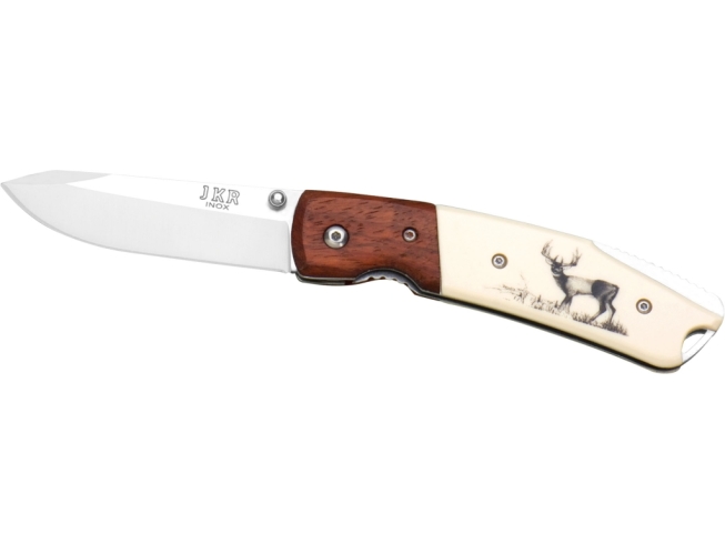 COUTEAU PLIANT MANCHE DECORE CERF...