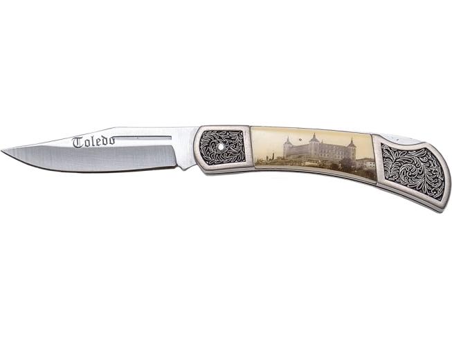 COUTEAU PLIANT MANCHE MOTIF ALCAZAR...
