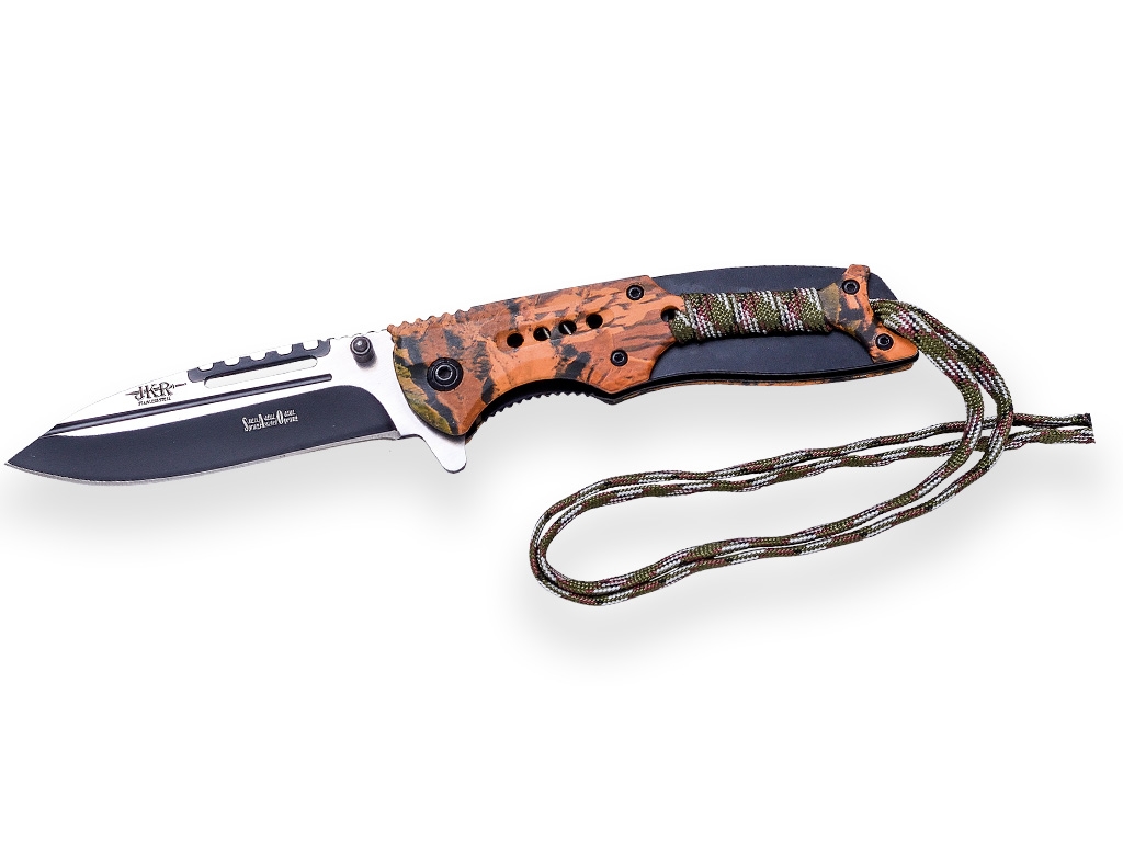 TACTICAL FOLDING KNIFE JKR591, BLADE LENGTH 9 CM, ALUMINIUM HANDLE WITH