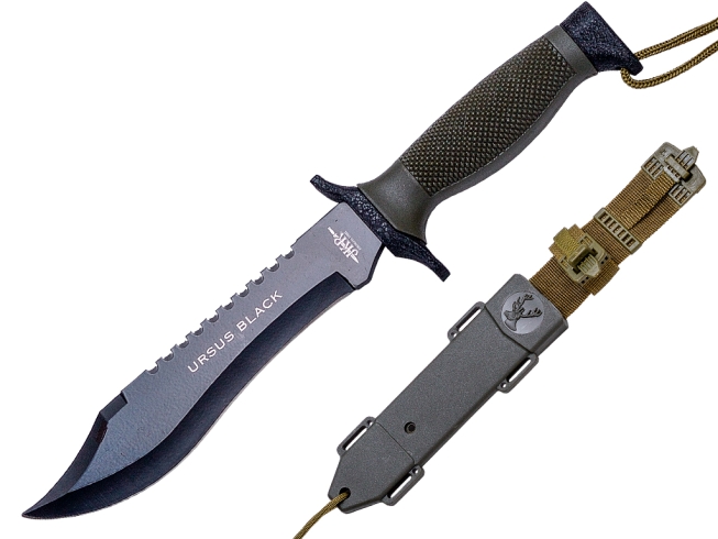 URSUS BLACK JKR COMBAT KNIFE . ABS...