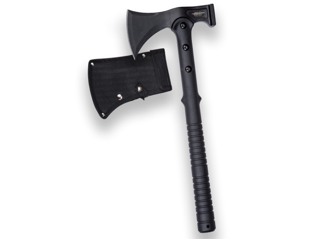 AXE EN ACIER INOXYDABLE. MANCHE EN...