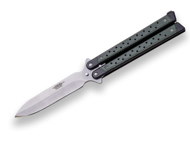BUTTERFLY KNIFE JKR. FIBER HANDLE AND...